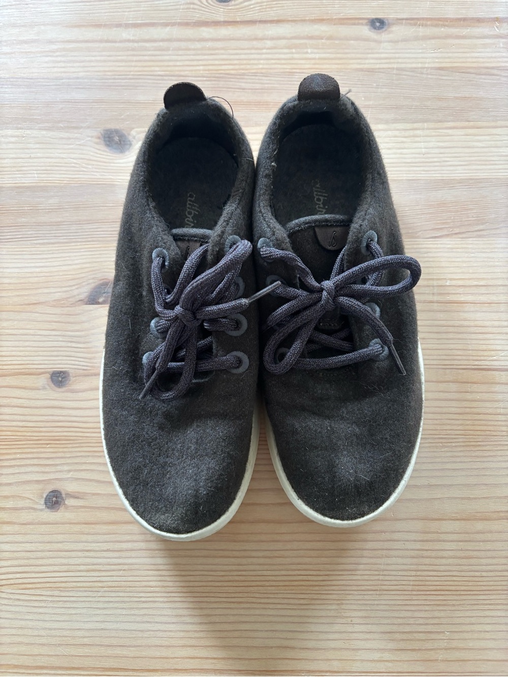 Women’s All Birds FeltLace-Up Sneakers in Dark Brown